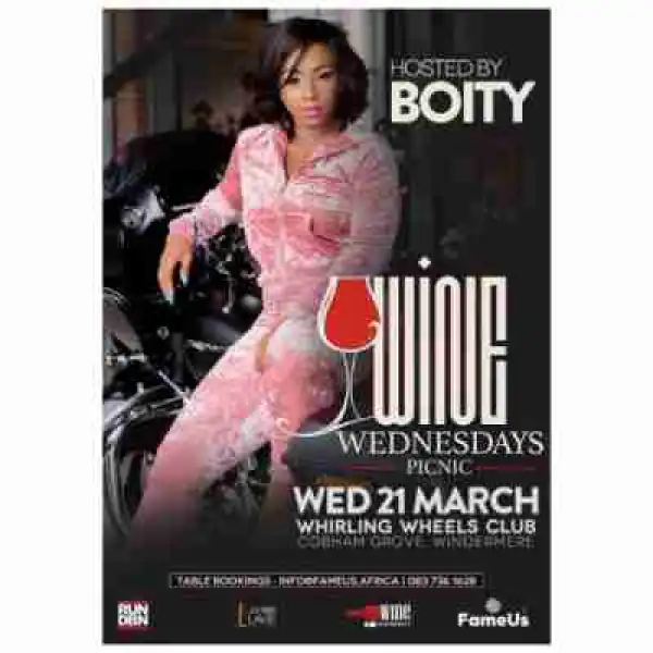 Boity Takes Her Toning Products To Durban